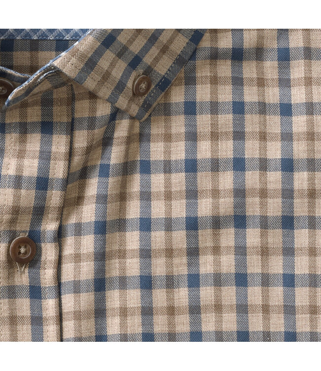 Classic Fit Brown Navy Plaid Shirt