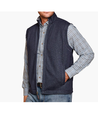 JOHNSTON & MURPHY Navy Reversible Full Zip Vest