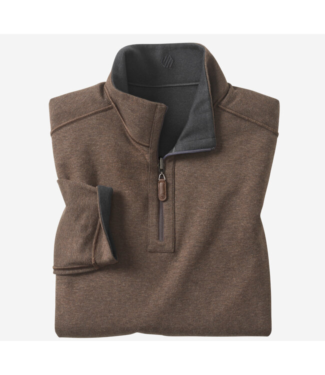 Charcoal/Brown Reversible 1/4 Zip