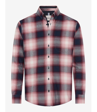 BRAX Modern Fit Navy Pink Plaid Shirt