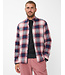 Modern Fit Navy Pink Plaid Shirt