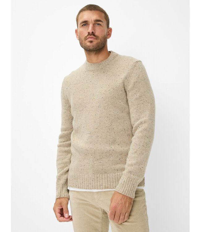 Modern Fit Tan Tweed Sweater