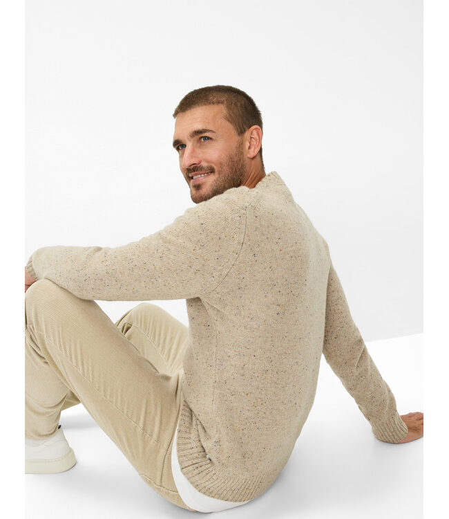 Modern Fit Tan Tweed Sweater