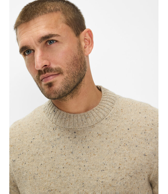 Modern Fit Tan Tweed Sweater