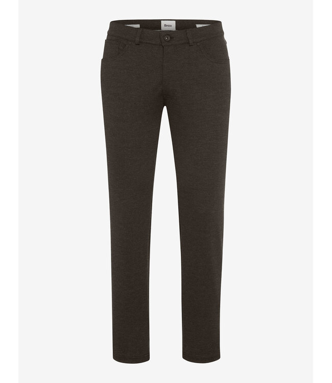 Slim Fit Brown Hi-Flex Jersey 5 Pocket Pants