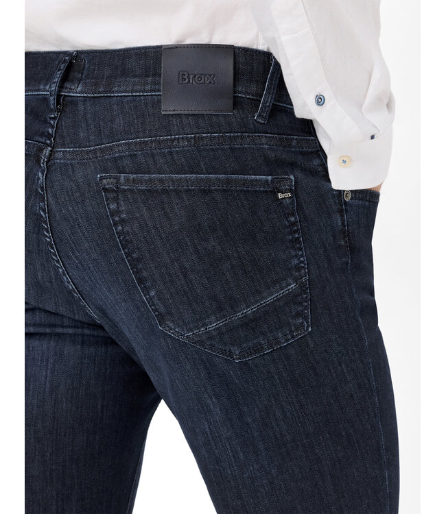 Slim Fit Dark Blue Hi-Flextreme Raw Used Jeans