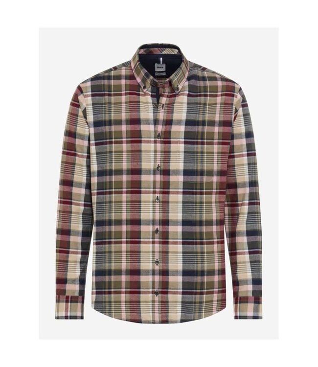 Modern Fit Olive Pink Plaid Daniel Shirt