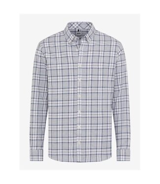 BRAX Modern Fit Grey Blue Plaid Daniel Shirt
