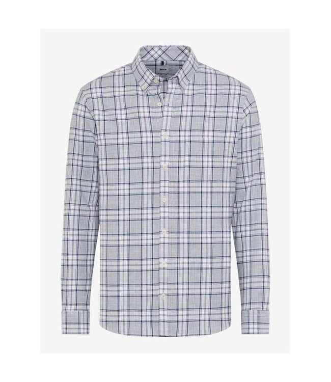 Modern Fit Grey Blue Plaid Daniel Shirt