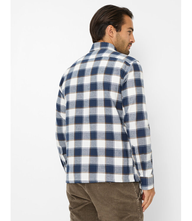 Modern Fit White Navy Block Kay Shirt