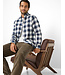 Modern Fit White Navy Block Kay Shirt