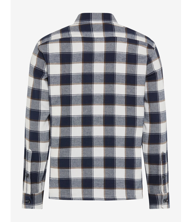 Modern Fit White Navy Block Kay Shirt