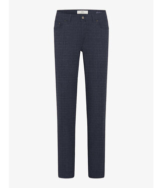 BRAX Slim Fit Navy Plaid 5 Pocket Pants