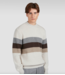 Tan Grey Striped Sweater
