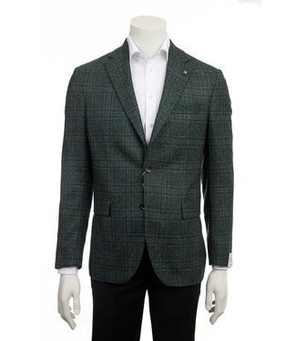 JACK VICTOR Modern Fit Green Plaid Sport Coat