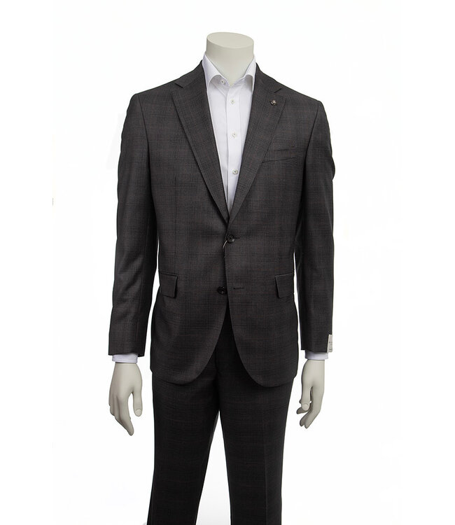 Modern Fit Grey Glen Check Suit