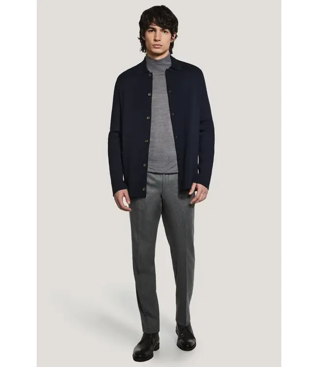 Navy Milano Full Button Sweater