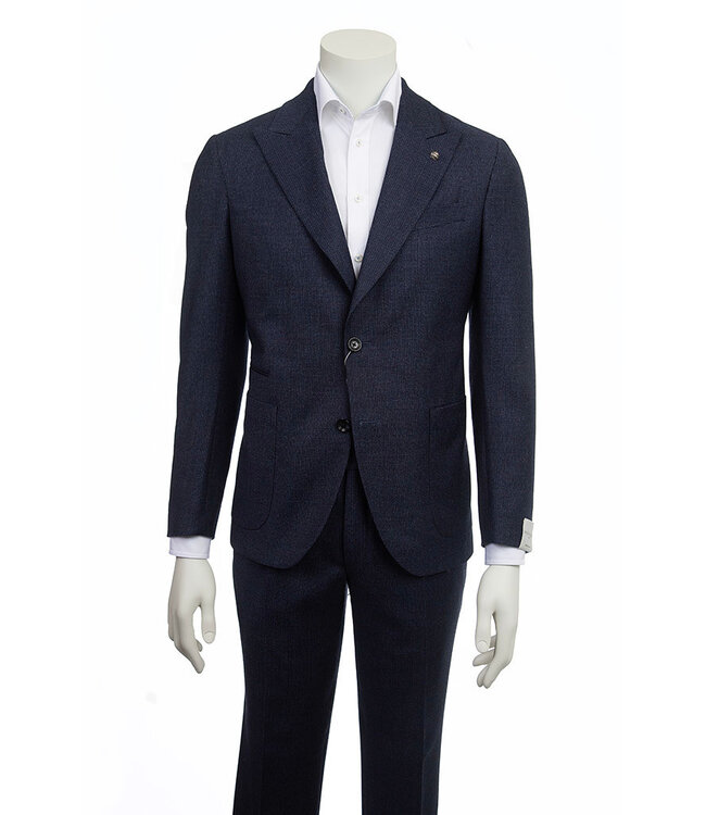 Slim Fit Navy Basket Weave Suit
