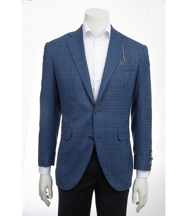 Modern Fit Blue Black Sport Coat