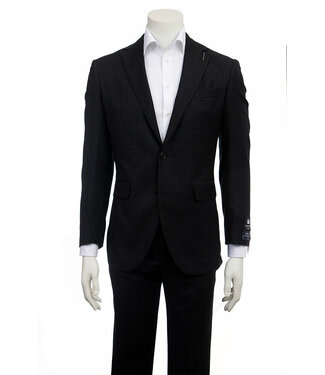 COPPLEY Modern Fit Charcoal Neat Print Suit