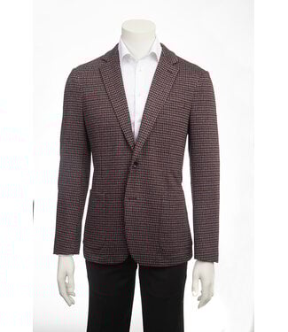 PAUL BETENLY Aristo Modern Fit  Red, Black, Grey Houndstooth Sport Coat