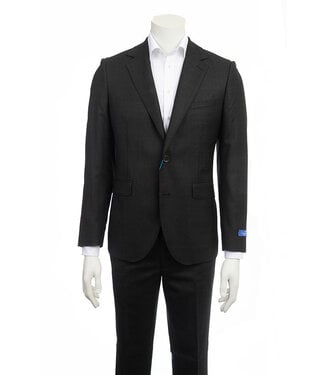 PAUL BETENLY Modern Fit Olive Plaid Suit