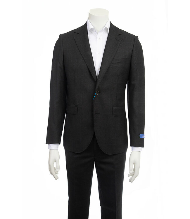 Modern Fit Olive Plaid Suit