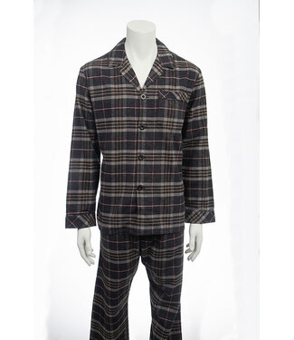 MAJESTIC Charcoal Country Flannel Pajamas