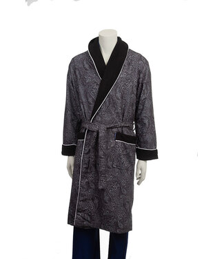 Black Theo Paisley Robe