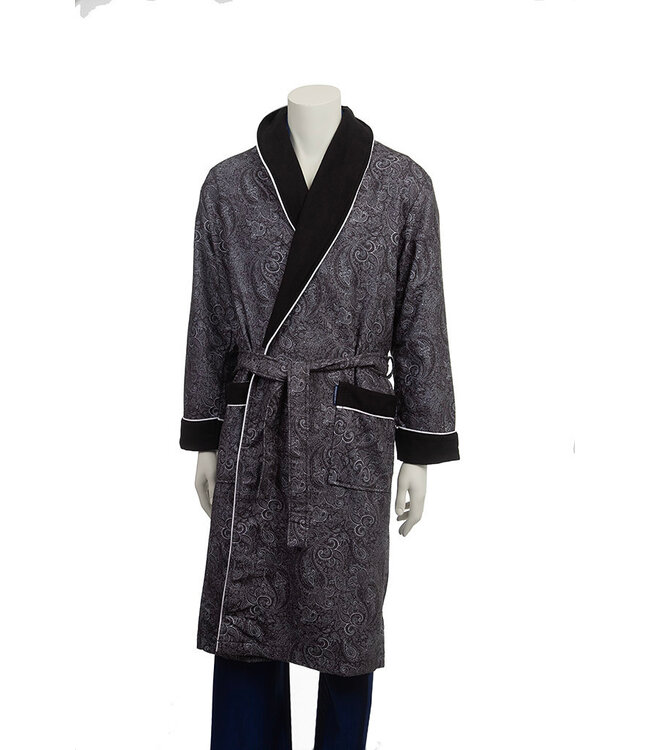Black Theo Paisley Robe