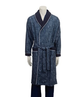 Navy Theo Paisley Robe