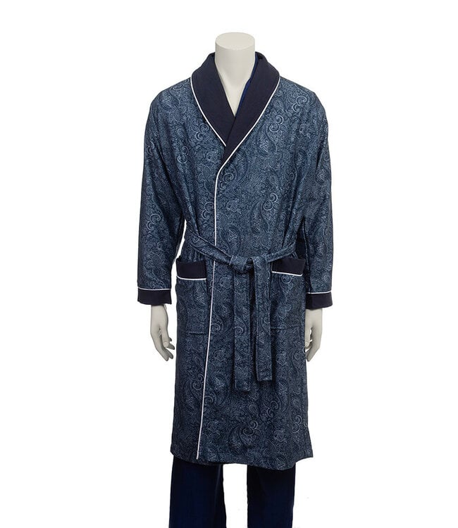 Navy Theo Paisley Robe