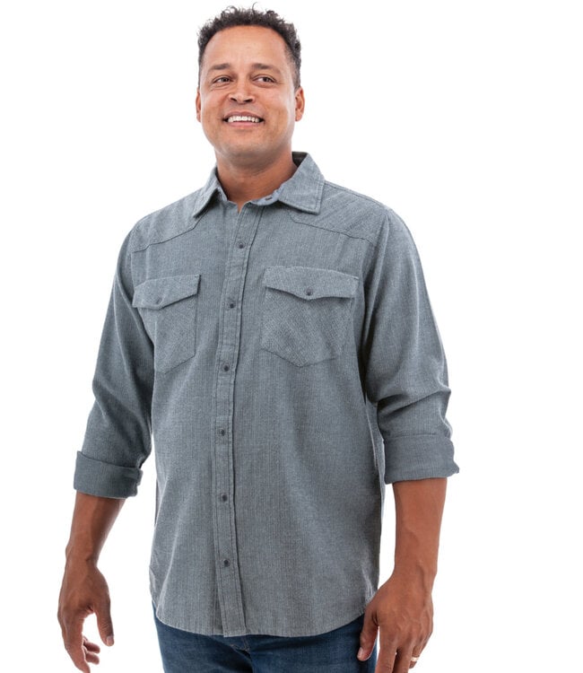 Classic Fit Blue Fog Herringbone Ranger Shirt