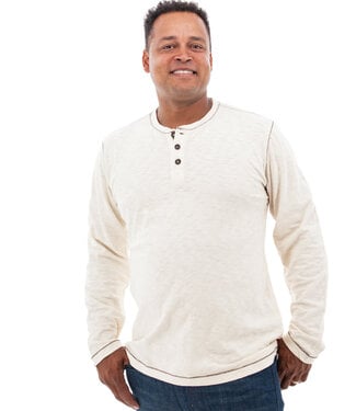 OLD RANCH Whisper White Button Henley