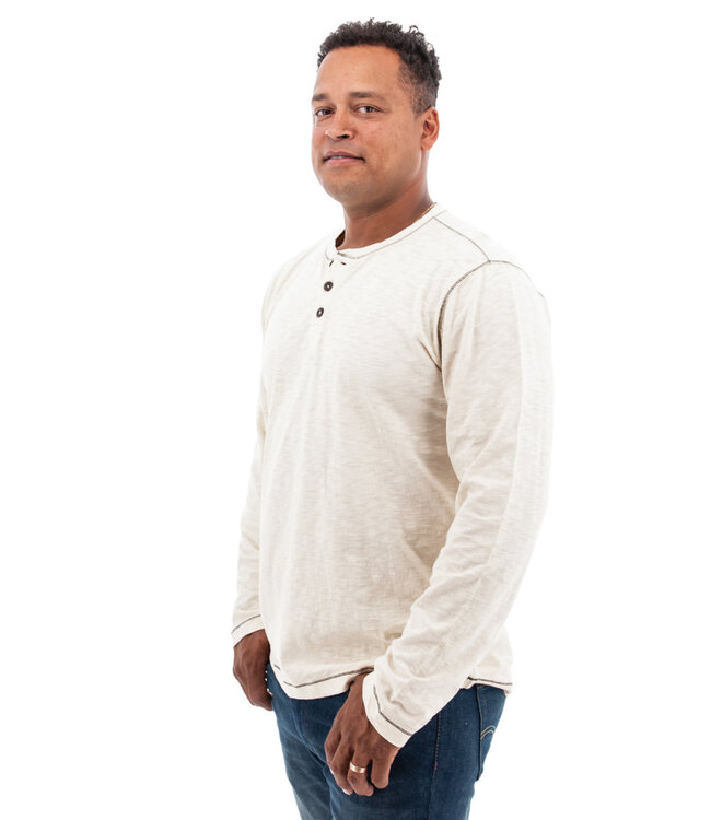 Whisper White Button Henley