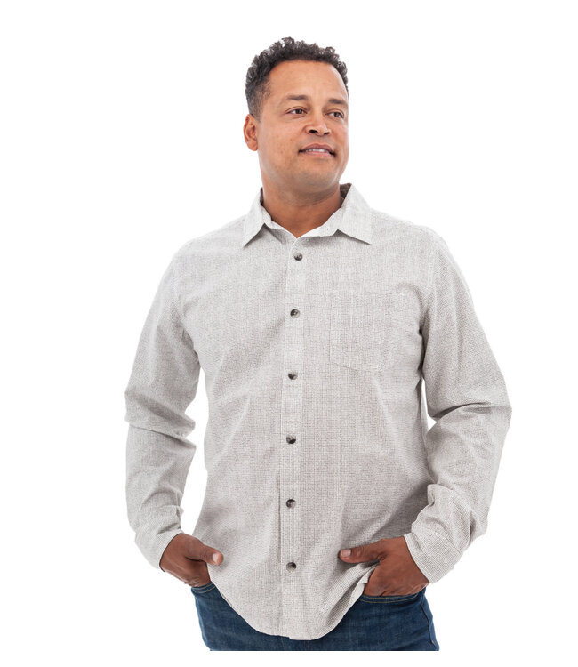 Classic Fit White Chase Print Shirt