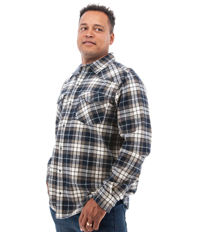 Classic Fit Navy Ranger Plaid Shirt