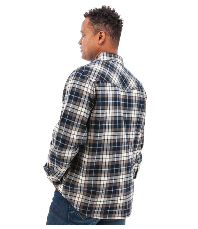 Classic Fit Navy Ranger Plaid Shirt