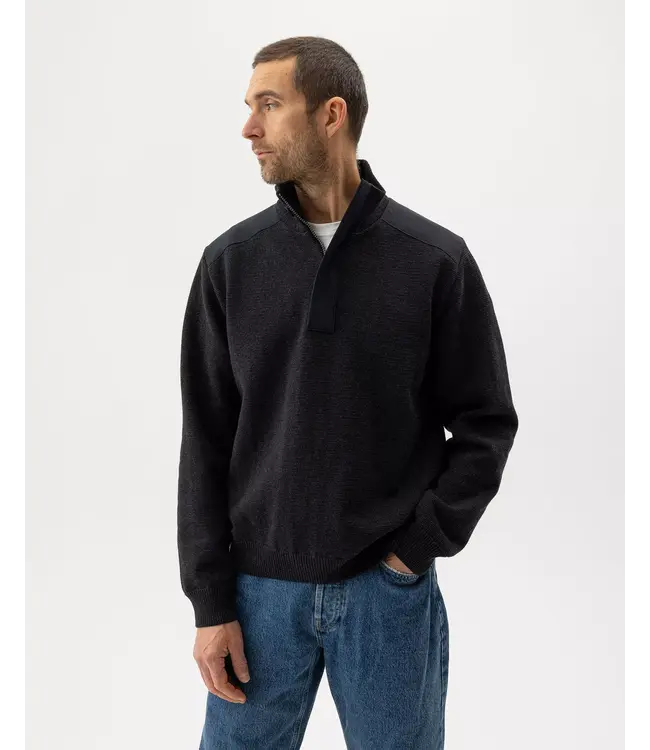 Black Melange Eskil 1/4 Zip