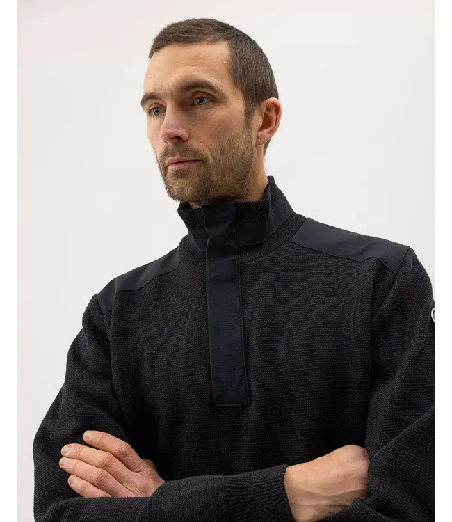 Black Melange Eskil 1/4 Zip