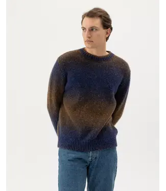 HOLEBROOK Brown Navy Byron Melange Sweater