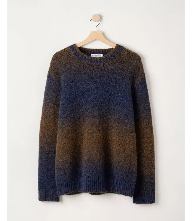 Brown Navy Byron Melange Sweater