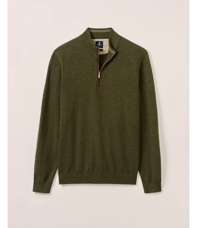 Forged Green Raynor 1/4 Zip Sweater