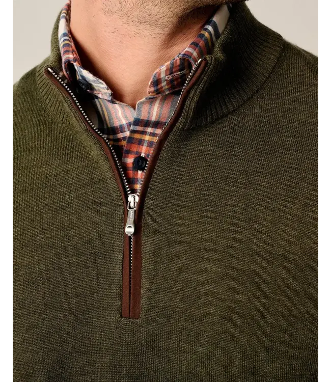 Forged Green Raynor 1/4 Zip Sweater