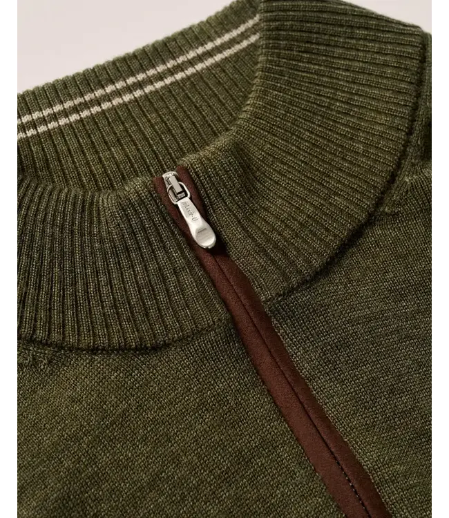 Forged Green Raynor 1/4 Zip Sweater