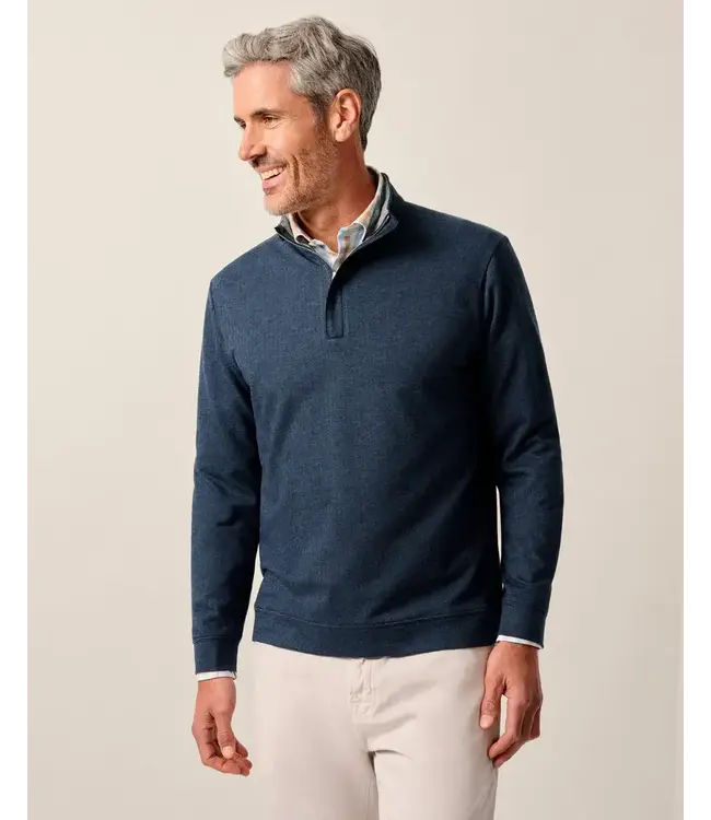 Navy Herringbone Rubin 1/4 Zip