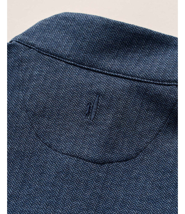 Navy Herringbone Rubin 1/4 Zip