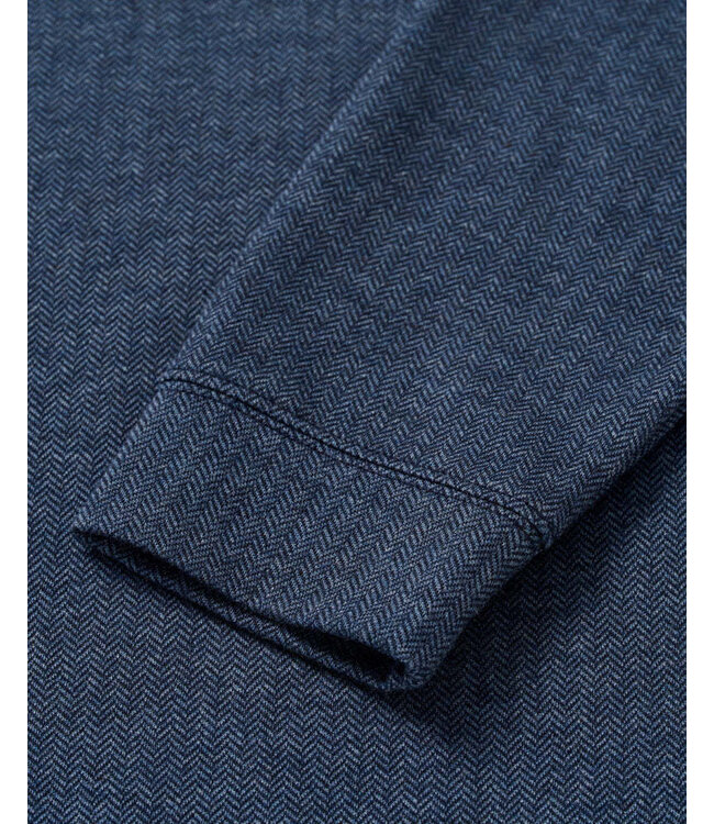 Navy Herringbone Rubin 1/4 Zip