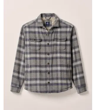 JOHNNIE-O Grey Hassler Plaid Overshirt