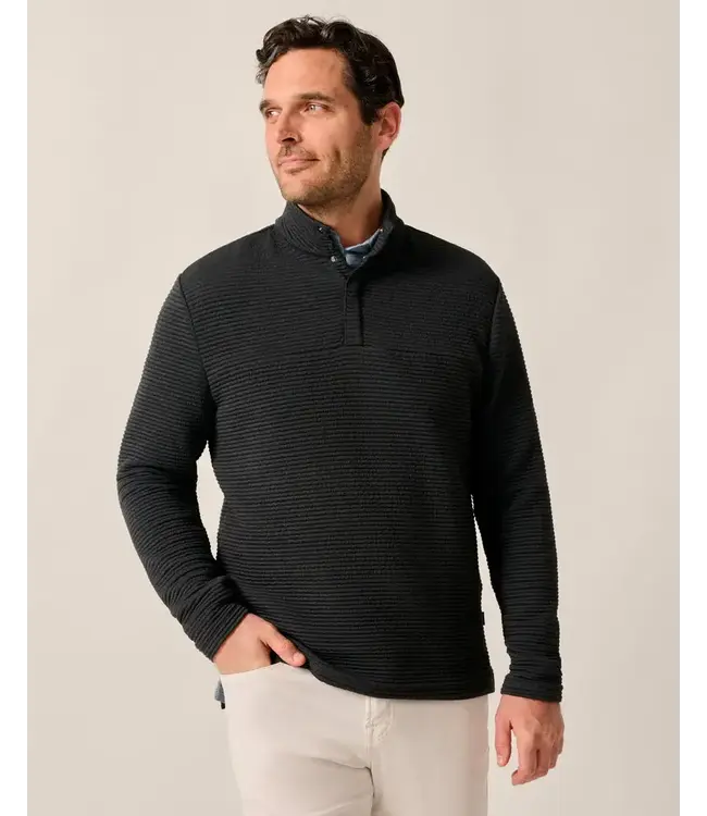 Heathered Black Benjy 1/4 Snap